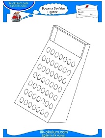 Çocuklar İçin Rende Boyama Sayfaları 